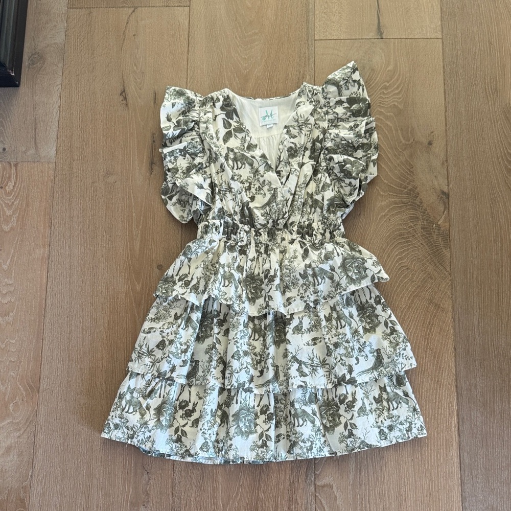 MINT Floral Ruffle Dress